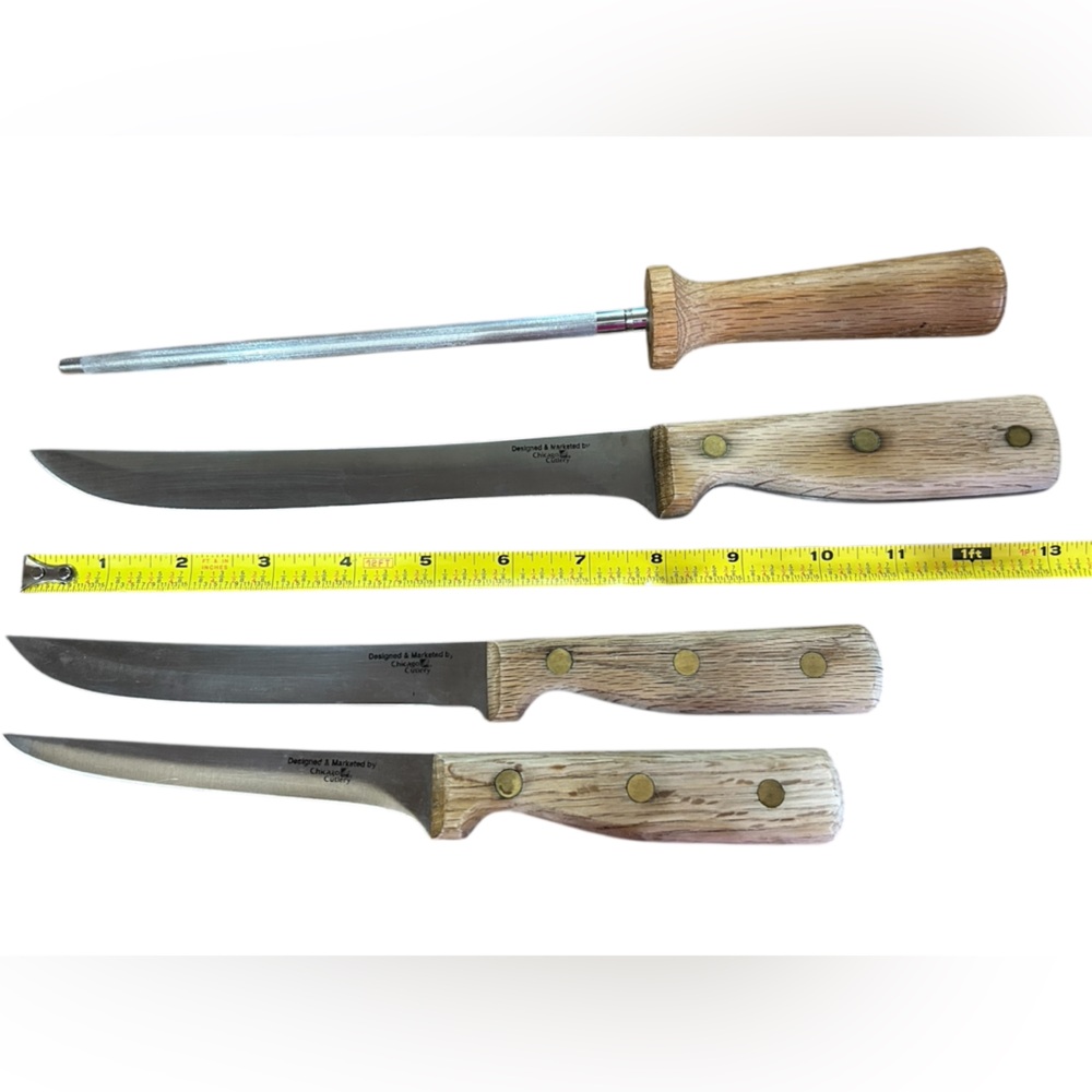 VINTAGE Designed and Marketed by Chicago Cutlery Knife Set Full Tang - Price⬇️